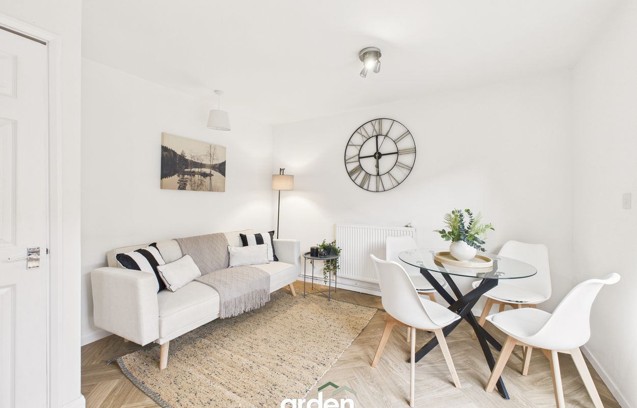 Professionally staged living room